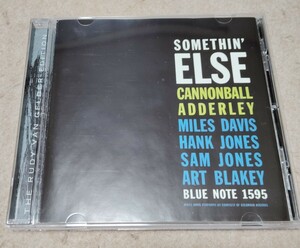 【RVG 名盤シリーズ】Cannonball Adderley / Somethin' Else THE RUDY VAN GELDER EDITION VANGELDER ケース新品交換済 美品 BLUENOTE