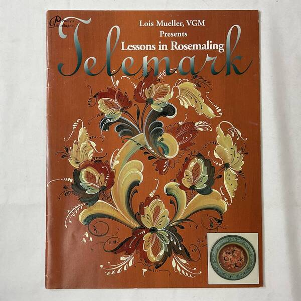 ★手芸本■送料無料 絶版 TOLE トール デザイン■LESSONS IN ROSEMALING Telemark ローズマリング テレマーク■ARTBOOK_OUTLET■M3-225