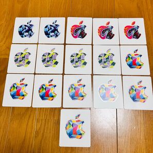 使用済み Appleギフトカードのシール16枚 汚れあり