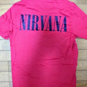 GU NIRVANA Tシャツ メンズMサイズ 古着 バンド Tシャツ バンT 赤の画像2