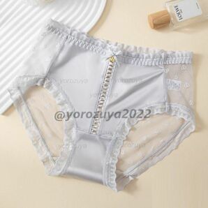 117-499-6 艶々 アイスシルク ブリーフ セクシー ショーツ 【ベージュ,Lサイズ】レディース 女性 新品 インナー パンツ ランジェリー.3の画像3