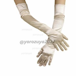 121-243-7 длинный атлас Eve человек g перчатка глянец металлик [ шампанское,F размер ] женский костюмированная игра свадебный маскарадный костюм item.2