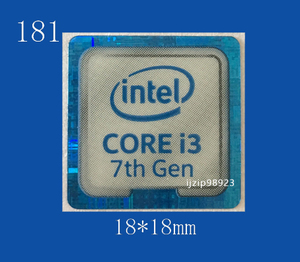 即決181【 CORE i3 7th Gen 】エンブレムシール追加同梱発送OK■ 条件付き送料無料 未使用