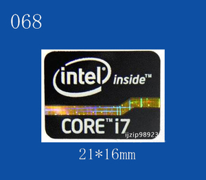 即決068【 intel Core i7 】黒エンブレムシール追加同梱発送OK■ 条件付き送料無料 未使用