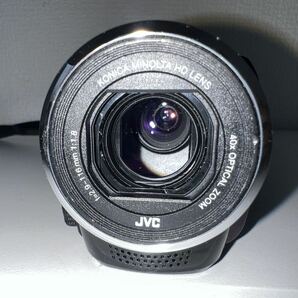 ○ 動作品 JVC ケンウッド GZ-E117-V 2012年製 ビデオカメラ FULL HD 40x KONICA MINOLTA HD LENS バッテリー 2個 DCコード 付き の画像8