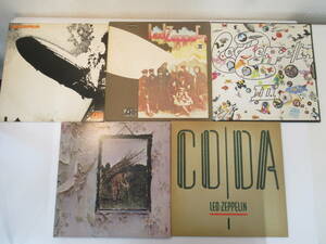 R26 ●レッド・ツェッペリン LPレコード 5枚まとめ 「CODA」「Led ZeppelinⅠ.Ⅱ.Ⅲ(ポスター付).Ⅳ」 ジミーペイジ、洋楽、rock、ロック