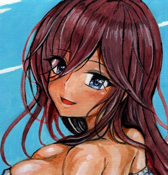 Doujin Hand-Drawn artwork illustration Gotoyome Miku Nakano B5 watercolor, comics, anime goods, hand drawn illustration