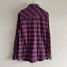 Lee リー SLIM FIT ウエスタンシャツ ネルシャツ XL チェック 古着 大きいサイズ_画像6