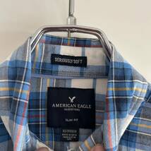 AMERICAN EAGLE アメリカンイーグル ボタンダウンシャツ SLIM FIT XS チェック 古着_画像3