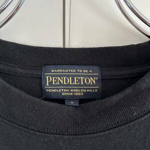 PENDLETON ペンドルトン ロングスリーブTシャツ S ロンT バックプリント ビッグシルエット ブラック 大きめの画像4