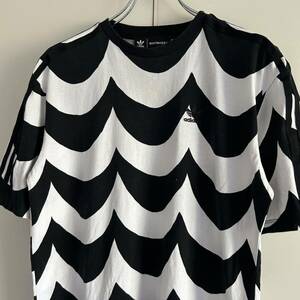 adidas marimekko アディダス マリメッコ プリント Tシャツ S トレフォイル コラボ ユニセックス