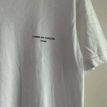 COMME des GARCONS コムデギャルソン 日本製 ロゴTシャツ S AD2019 ホワイト ワンポイント 古着 アーカイブ_画像4
