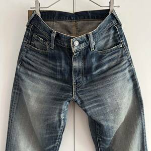 y2k Levi's リーバイス 517 日本製 ブーツカットデニムパンツ ジーンズ w30 ユーズド加工 フレア シューカット グランジ ボロ 古着