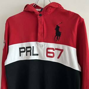 POLO RALPH LAUREN ポロラルフローレン PRL67 ハーフジップパーカー L 実寸S程度 プルオーバー 