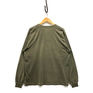 WTAPS ダブルタップス 21SS HOME BASE LS / COTTON 加工 ロング長袖Ｔシャツ オリーブドラブ サイズ2 正規品 / 31061の画像3