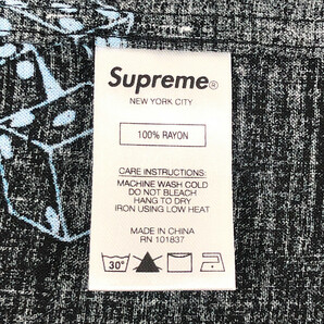 SUPREME シュプリーム 19SS Dice Rayon S/S Shirt ダイス レーヨンシック 半袖シャツ 黒 サイズL 正規品 / 32380の画像7