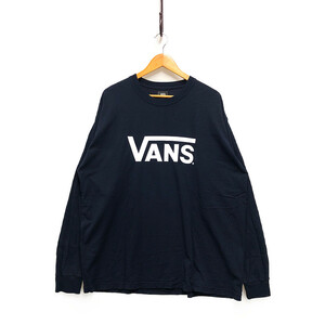 VANS バンズ AH 長谷川 昭雄 for BEAMS 2 Side Long Sleeve T-Shirt ロゴ ロング Tシャツ ネイビー サイズXXL 正規品 / B4596