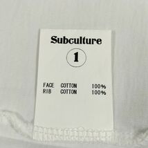 Subculture サブカルチャー 品番 SCST-LTD03 ロゴ プリント Tシャツ 半袖 ホワイト サイズ1 正規品 / 33992_画像6