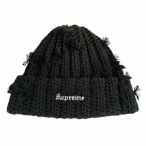 SUPREME シュプリーム 23AW Hand Tied Beanie ハンド タイド ビーニー ニットキャップ ブラック 正規品 / 34012_画像1