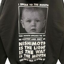 NISHIMOTO IS THE MOUTH ニシモト イズ ザ マウス プリント スウェット パーカー ブラック サイズXL 正規品 / B5174_画像4