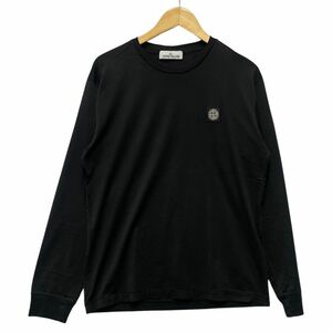 STONE ISLAND ストーンアイランド 品番 7615 22713 コットン クールネック ロングＴシャツ ブラック サイズL 正規品 / 34022