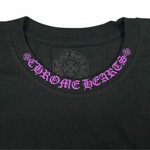 CHROME HEARTS クロムハーツ T-SHRT M LS PKT CREW ロゴ ポケット付 ロング Ｔシャツ ブラック サイズXL 正規品 / 34088_画像5