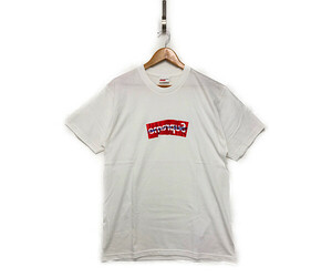 SUPREME シュプリーム×COMME des GARCONS SHIRT Box Logo Tee BOXロゴ 半袖Ｔシャツ 白 サイズL 正規品 / 25733