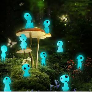  Elf .. blue 10 piece entering resin luminescence potted plant equipment ornament ornament ... free shipping gardening DIY gardening dark outdoors ornament lawn grass raw lovely 