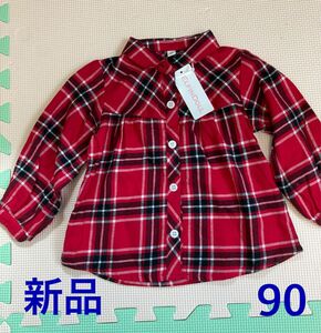 ★新品★ ELFIN DOLLチェックシャツ　90サイズ