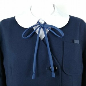 【濃紺】ハネクトーン スクール 1061 紐タイ 棒タイ 制服 無地 ナイロン 新品 LC1034