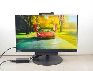 超狭額ベゼル　LENOVO　21.5型ワイド　TIO22Gen3　フルHD　Webカメラ搭載　DP端子　IPSパネル　回転・従型表示　LED　ディスプレイ　②