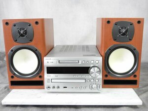 ☆ ONKYO オンキヨー CD/MD/USB ミニコンポ/FR-N7SX + スピーカー/D-N7SX 2010年製 ☆ジャンク☆