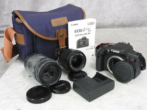 ☆ Canon キャノン EOS Kiss X8i + EFS 18-55mm + TAMRON AF 70-300mm デジタル一眼レフ カメラ レンズ セット ケース付き ☆現状品☆