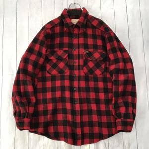 90s USA製 Woolrich バッファローチェック ネルシャツ US古着 XLサイズ