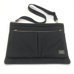 【中古】PORTER DRAFT SHOULDER BAG ショルダーバッグ 656-06176 ブラック ポーター[240010424456]