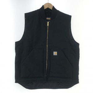 【中古】Carhartt DUCK VEST ベスト L ブラック 0V0001-M カーハート[240010426045]