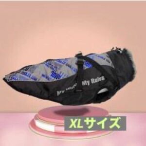 屋外防風防水反射中大型犬ジャケットベスト服コート秋と冬暖かい毛皮の首輪　XL