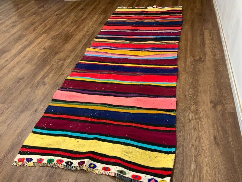 Tapis tribal★Goût tissé à la main★Grand tapis Kilim 245 x 88 cm d'Afghanistan Tapis de pique-nique fait à la main 02AFAKL240409004D, tapis, tapis, tapis, tapis, Les tapis en général