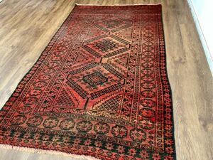 Art hand Auction Tribal rug★Exquisite scratches★193×110cm Carpet Rug Handmade Carpet from Herat Sirdan, Afghanistan 02AKBRL240409014D, carpet, rug, mat, rug, Rugs in general