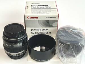 Canon キャノン EF-S60mm F2.8 マクロ USM オマケ付 【未使用 極美品】