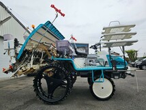 ◆8条 ディーゼル 田植え機 クボタ SPD8 ダブルタイヤ 箱まきちゃん 施肥機 アワー376時間 ゆう優ターン パワステ あぜぎりワンレバー _画像3