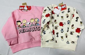 福袋3F4805*激安sale!!新品 こども服 長袖トレーナーsize80　2枚★PEANUTS.スヌーピー