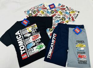 福袋3F4627*激安sale!!新品 こども服 半袖Tシャツ+ショートパンツsize100　3枚★TOMYトミカ/プラレール