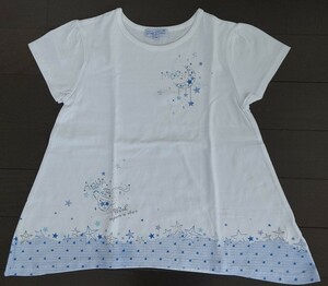 マザウェイズ Petit Palais 女の子用 半袖Tシャツ 白色 150 motherways