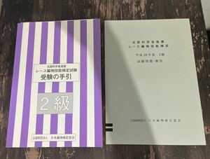 【あみけん・編検】レース２級　受験の手引（レース編物技能検定試験）と過去問1冊