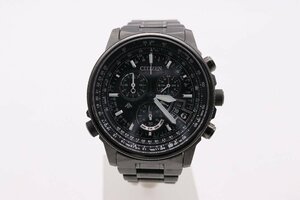 【中古美品】CITIZEN シチズン プロマスター H610-T018688 エコドライブ ソーラー 電波時計 腕時計 黒文字盤 動作確認済【漂亮】1円～