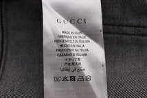 【中古美品】GUCCI グッチ スキニーデニム マルチロゴ ズボン パンツ レザータグ サイズ30(XXS) ブラック 黒 総柄 綿 【漂亮】_画像10