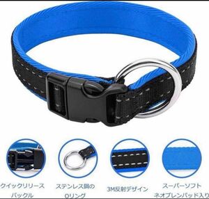 新品 MASBRILL Dog Collar【XXS/ブルー】 超小型犬用 首輪