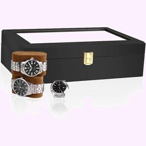 Baskiss 時計ディスプレイ ウォッチボックス コレクションケース 腕時計収 高級 木製 12本時計ケース 243の画像7