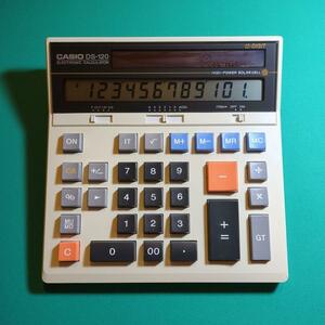 # prompt decision postage 520 jpy CASIO Casio DS-100 10 column large solar calculator Showa Retro rare thing #